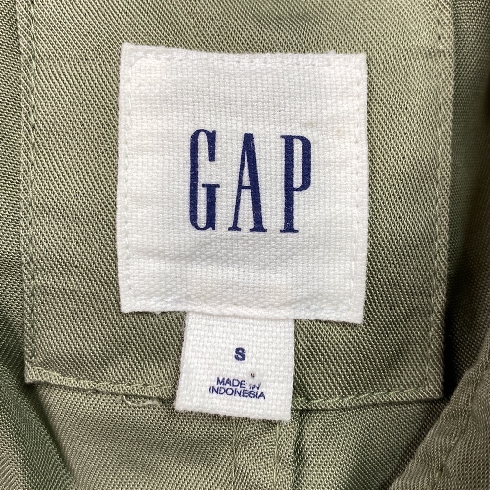 Gap Drapey Drawstring Army Green Lyocell Jacket S… - image 3